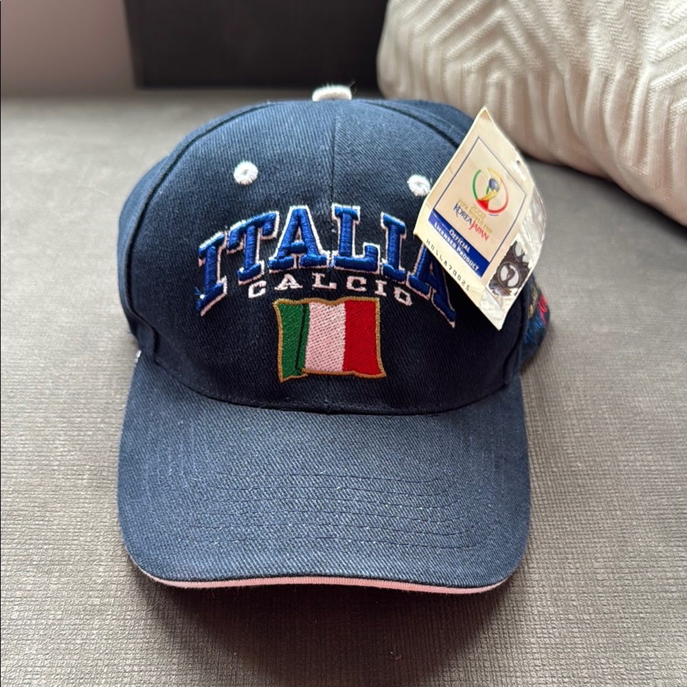 Vintage Italia Calcio World Cup Hat / Korea Japan / 2002 / New